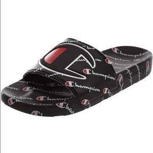 Champion never worn script slides. Mens size 8 or fits a womens 9.